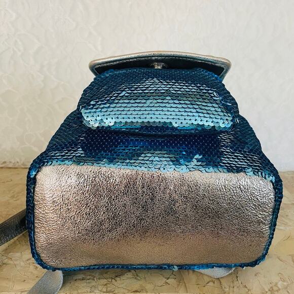 COACH Turquoise poppy sequin backpack limited edition 16916 - Picture 6 of 10